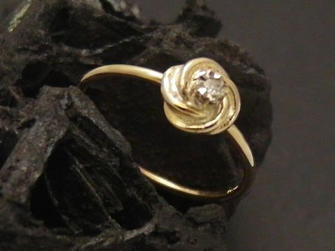 Goldring - bildschön - Gold 585 - Diamant - Gr. 50