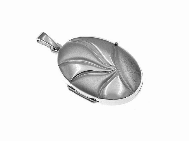 Medaillon - designorientiert - Sterling Silber rhod. - Oval