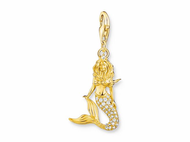 Thomas Sabo charm 1887-414-7 Meerjungfrau - Sterling Silber - vergoldet Gelbgold - Zirkonia