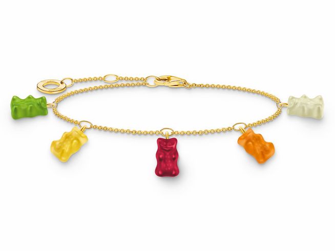 Thomas Sabo A2152-413-7-L19V Armband - HARIBO Gummibärchen - Goldbär - Silber Gelbgold verg. - 16 bis 19 cm