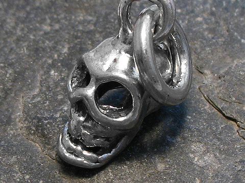 Totenkopf - 925 Sterling Silber Anhänger -mittel-