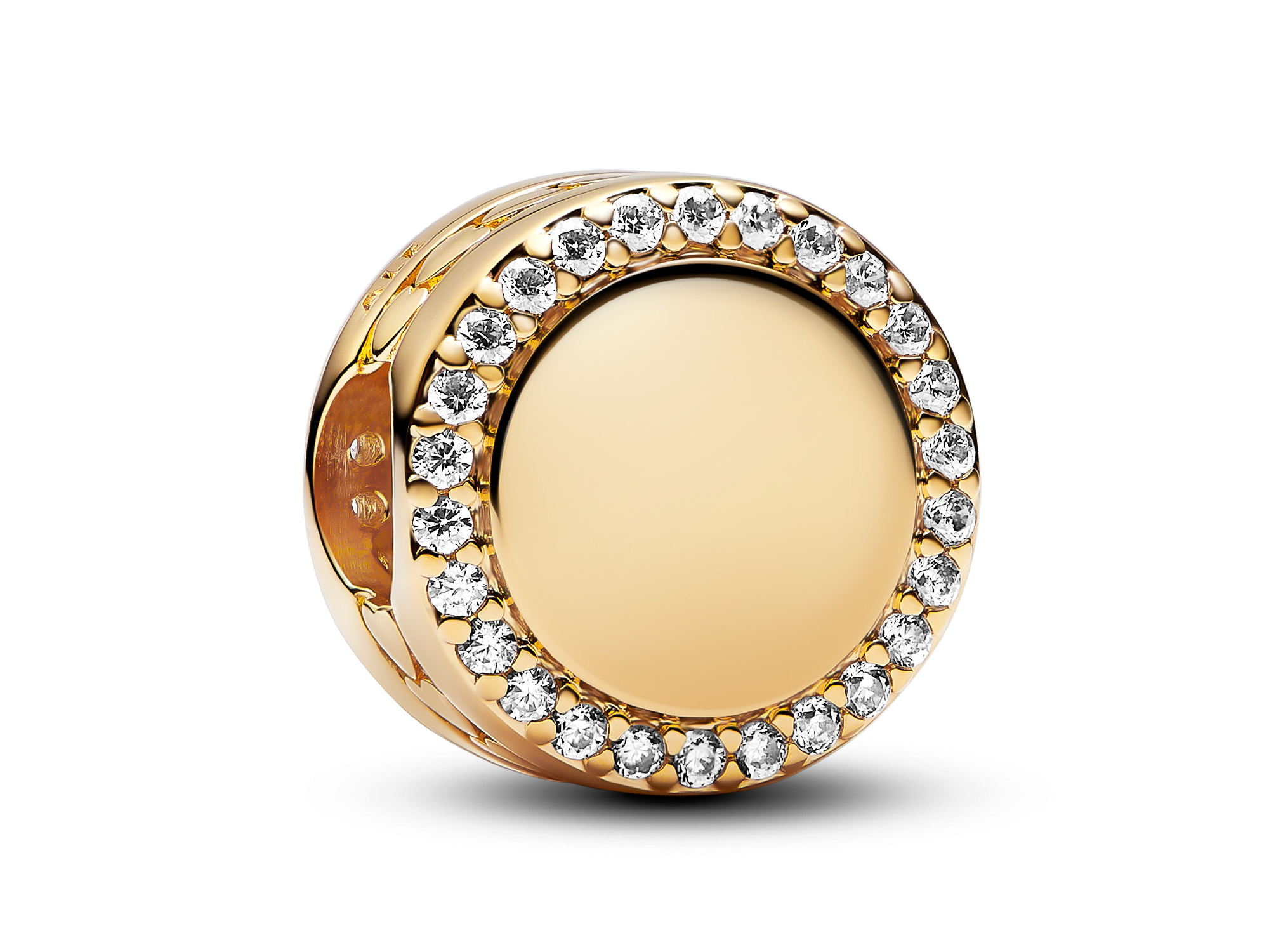 Pandora 768747C01 funkelnder Knopf Charm - Gelbgold vergoldet - Zirkonia