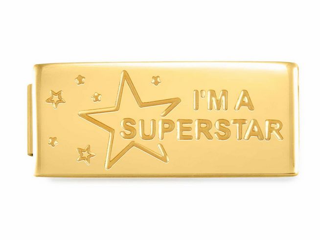 Nomination Classic GLAM Link Double Edelstahl mit Emaille Gelbgold - 230703 02 - Superstar