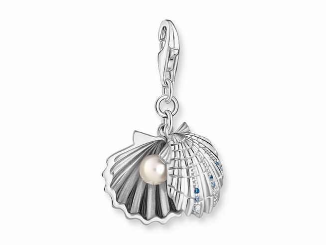 Thomas Sabo charm 1892-945-7 Muschel - Sterling Silber geschw. - Glas-Keramik Stein - synth. Spinell