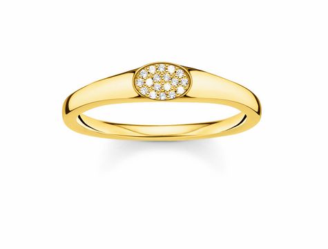 Thomas Sabo - TR2315-414-14-48 - Ring Gr. 48 - Silber - Gelbgold - Zirkonia - Klar