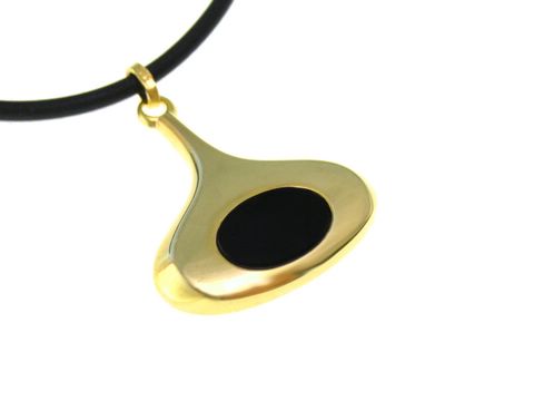 Design Form - Goldanhänger Gold - Onyx