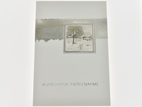 Trauerkarte - Aquarelle grau