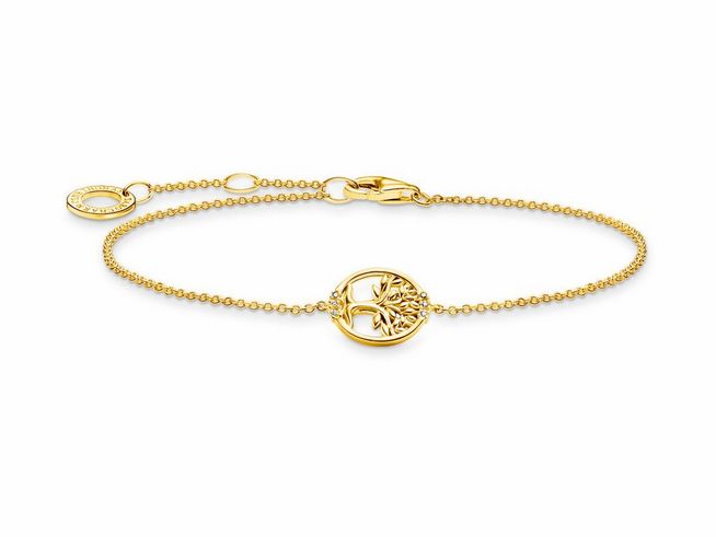 Thomas Sabo Charming Armband A2041-414-14-L19V Sterling Silber - verg. Gelbgold + Zirkonia - weiß 16-19 cm