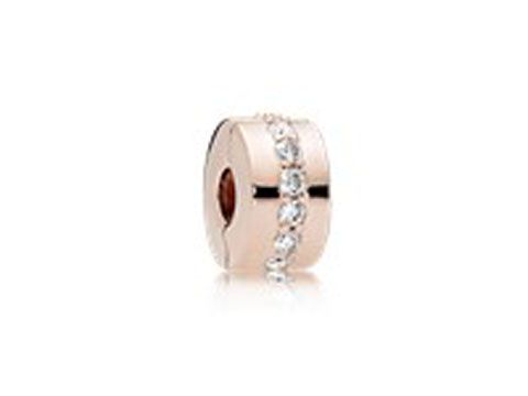 PANDORA - 781972CZ - Glänzendes Band - Clip Charm - PANDORA Rose