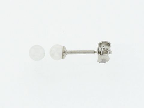 Silber Ohrringe - Kugel - Silber - 3 mm - Süßwasser Zuchtperle