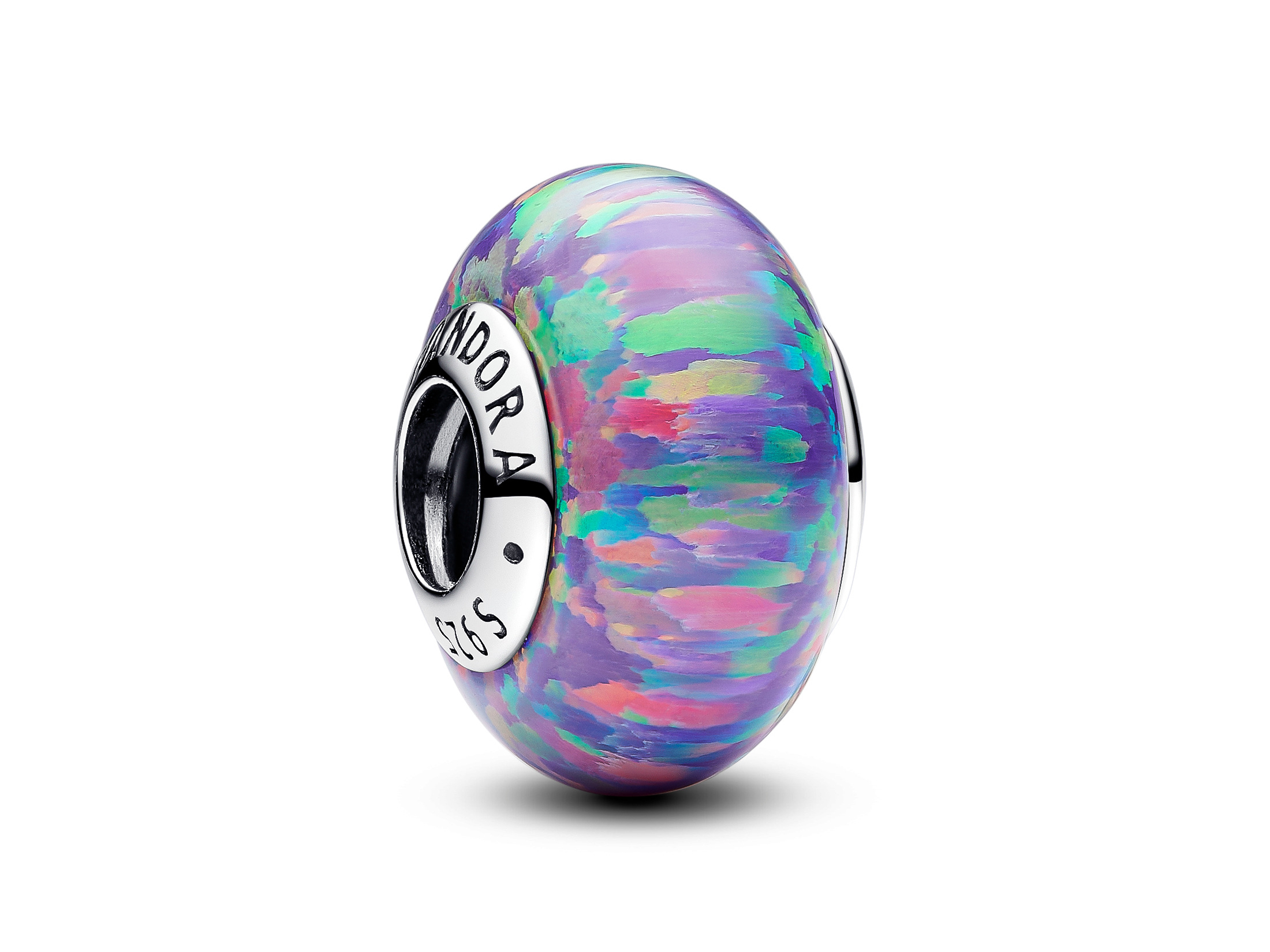 Pandora 791691C05 Opalisierender lila Charm - Sterling Silber - synt. Opal