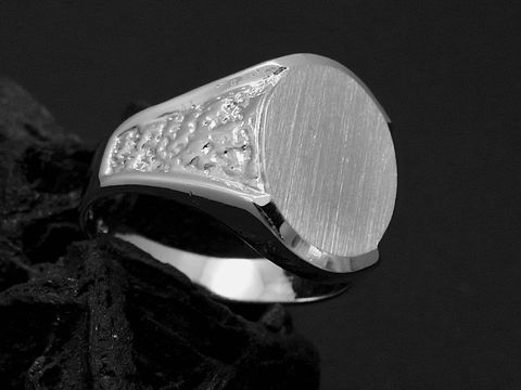 Weißgold Ring - Oval - Goldring - nostalgisch - Gr. 64