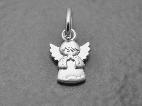 Anhänger - mini Engel betend - Sterling Silber - religiös - 8,5 mm