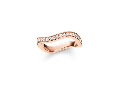 Thomas Sabo - Midi Ring - TR2010-416-14-44 Sterling Silber - verg. Roségold - Zirkonia - Gr. 44