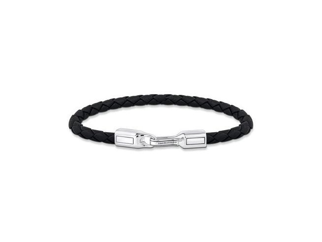 Thomas Sabo A2149-682-11-L21 Armband - Basic - Silber gesch. & Leder - Schwarz - 21 cm