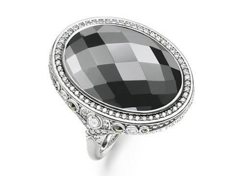 Thomas Sabo TR2023-649-5-54 Ring - Sterling Silber geschw. - Markasit - imitierter Hämatit - Zirkonia - grau - Gr. 54