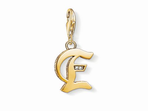 Thomas Sabo 1611-414-39 - Charm-Anhänger Buchstabe -E- vergoldet