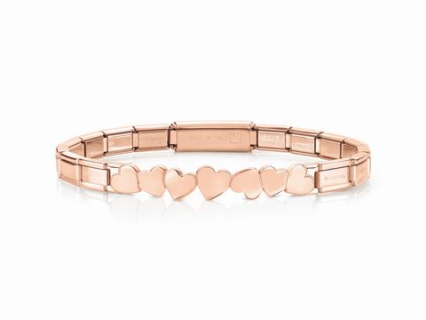 Nomination Trendsetter 021111 002 Armband Herzen Roségold Smarty 18 cm