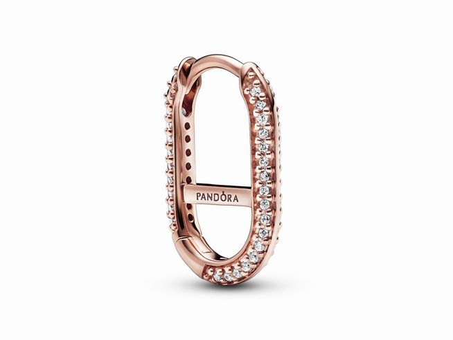 Pandora ME 289682C01 Pavé Link- 1 Ohrring - Roségold Vergoldung