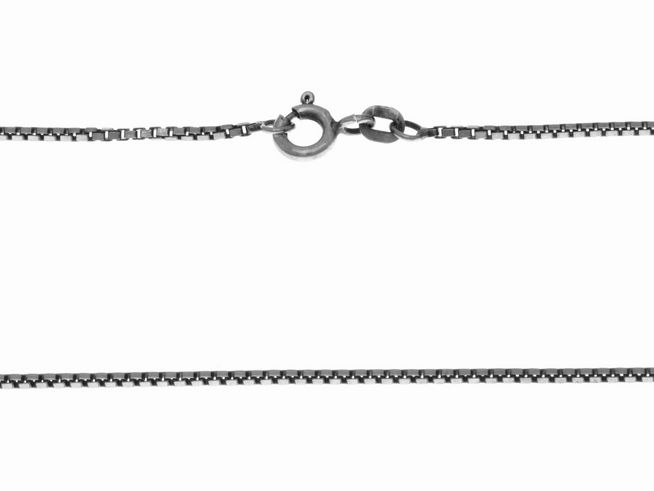 Kette Venezia - Sterling Silber - geschwärzt - 42 cm 1,1 mm