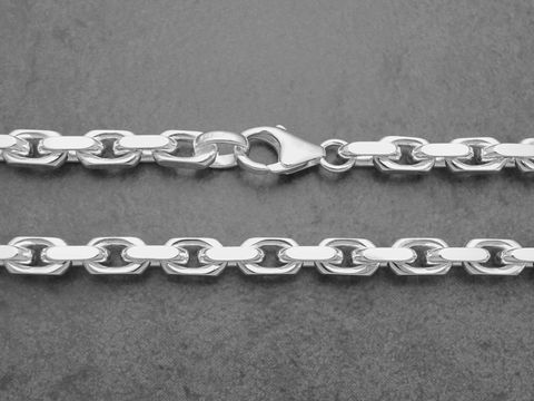 Silberkette - Anker - Sterling Silber - 60 cm - diamantiert - 5,7 x 5,7 mm 76g