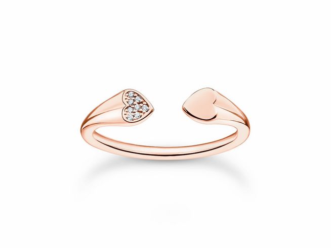 Thomas Sabo Ring TR2392-416-14-52 Sterling Silber - vergoldet Roségold - Zirkonia - Gr. 52