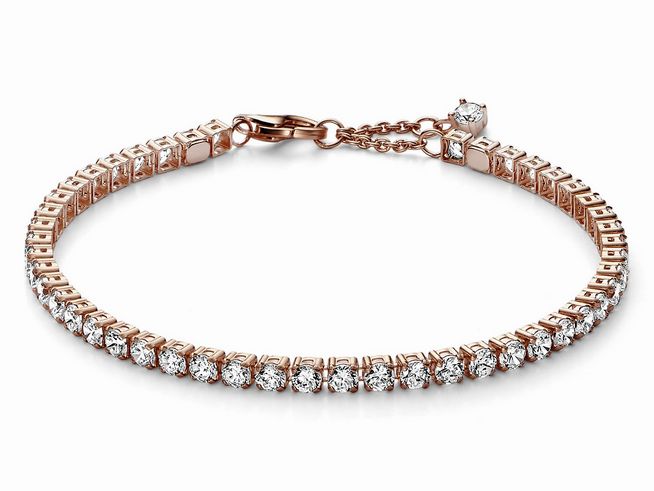 Pandora 581469C01-16 Funkelndes TennisArmband - 16 cm - Roségold Vergoldung