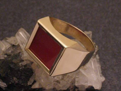 Goldring - modern - Gold 333 - Karneol - Gr. 61,5