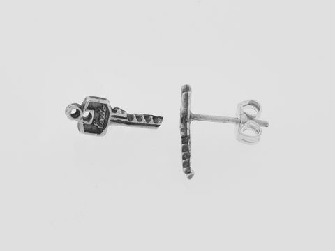 Schlüssel 925 Sterling Silber Ohrringe - originell - Stecker