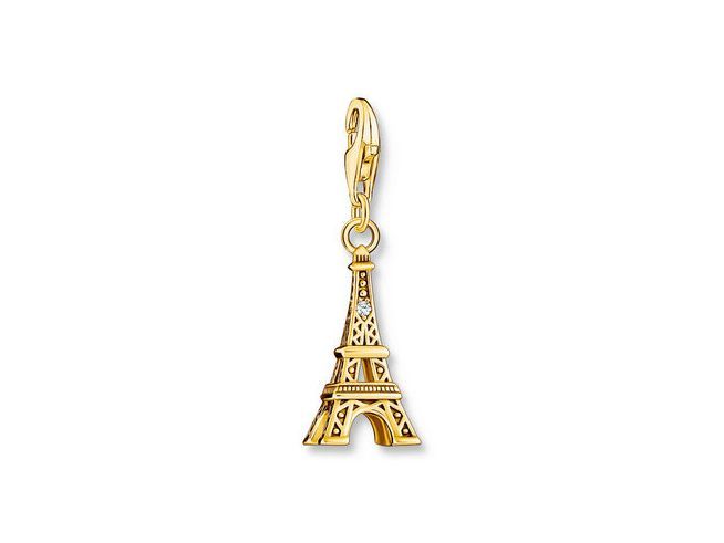 Thomas Sabo 2075-414-39 Charm-Anhänger - Eiffelturm - Silber Gelbgold verg. & Zirkonia