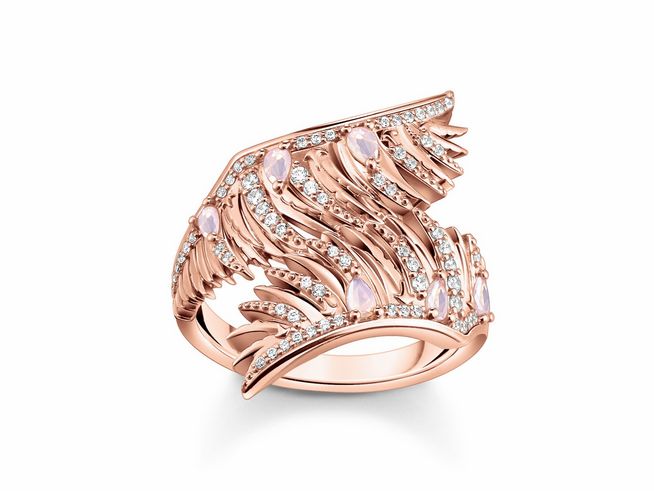 Thomas Sabo TR2409-323-9-58 - Ring - Sterling Silber - vergoldet Roségold - Phönix Flügel - Gr. 58