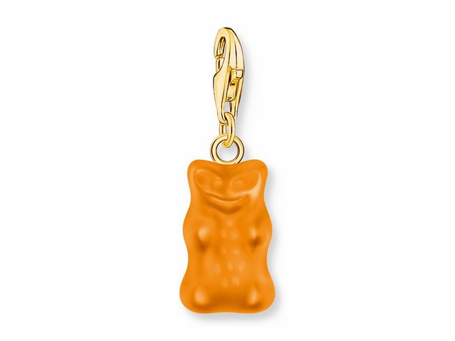 Thomas Sabo 2186-413-8 Charm-Anhänger HARIBO Gummibärchen - Goldbär - Silber Gelbgold verg. - Orange