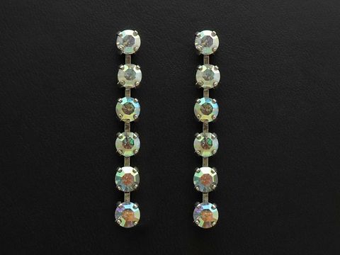 Strass Ohrstecker - auffallend - bunt-schimmer - Strass Schmuck