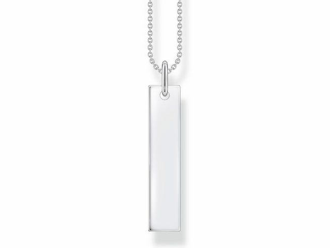 Thomas Sabo Gravur Kette & Column-Tag-Anhänger KE2142-001-21-L50V Silber - 45-50 cm