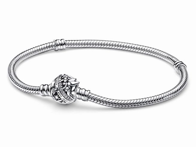 Pandora 592548C01-23 - Disney Tinker Bell Clasp Schlangen-Gliederarmband - Sterling Silber - Zirkonia 23 cm