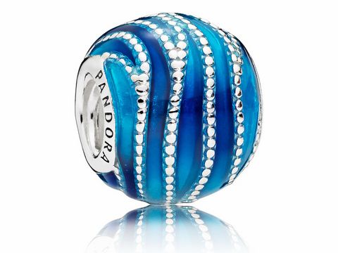 PANDORA - 797012ENMX - Blue Swirls - Blaue Wirbel - Charm