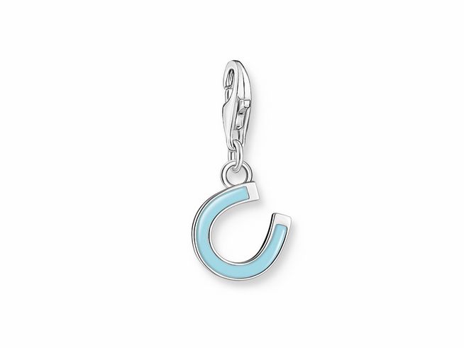 Thomas Sabo 2019-007-17 Charm-Anhänger - Hufeisen - Silber & Emaille - Türkis