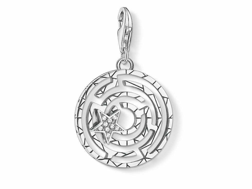 Thomas Sabo Charm-Anhänger 1823-643-14 - Labyrinth des Lebens - Sterling Silber - Zirkonia - weiß