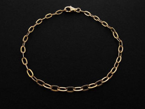 Armband Ovalanker - 2,9 x 0,4 mm - Gold 333 - 18 cm