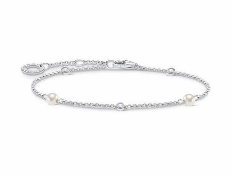 Thomas Sabo Charming Collection - A1989-167-14-L19v - Armband - 16-17,5-19 cm - Silber - freshwater pearl - Zirkonia - Klar