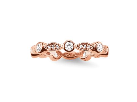 Thomas Sabo - Ring TR1985-416-14-56 Silber - verg. Roségold + Zirkonia - Gr. 56