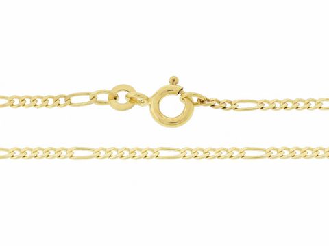 Figarokette 333 Gold - 55 cm - 1,8 x 0,7 mm - Federring