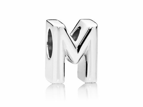 PANDORA - 797467 Charm - Buchstabe M - Letter M - 925 Sterling Silber