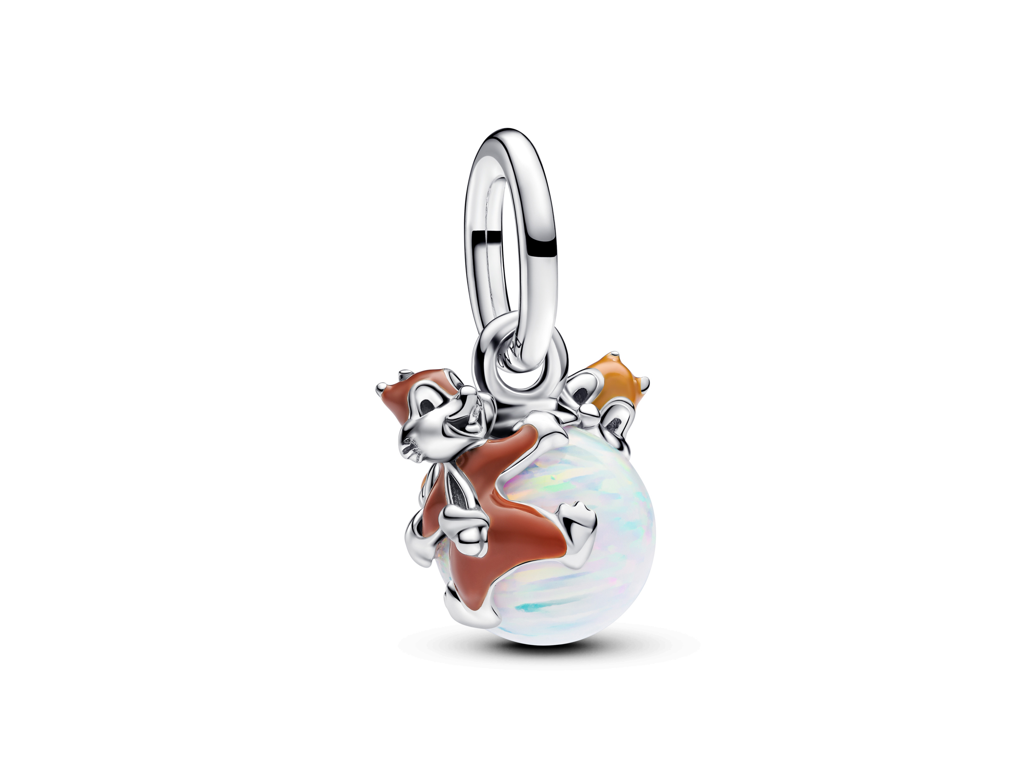 Pandora charm 793532C01 Disney Chip und Dale Anhänger aus Silber mit  - lab-created synth. Opal & Emaille