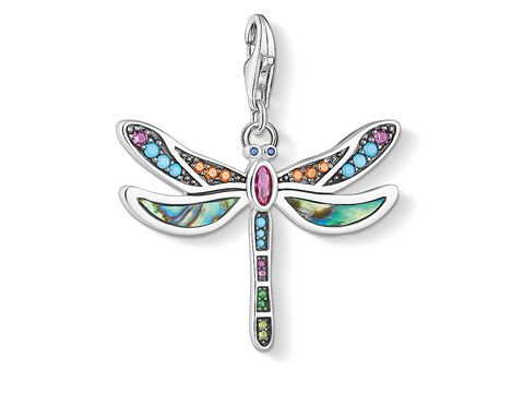 Thomas Sabo 1757-964-7 - Charm-Anhänger - mehrfarbig Libelle