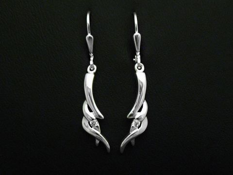 Ohrhänger Tribal - 925 Sterling Silber Zirkonia