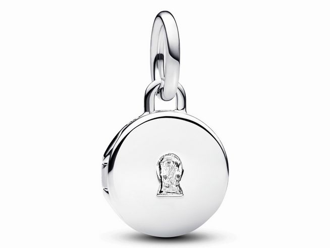 Pandora 793066C01 - Aufklappbares Liebesmedaillon Charm-Anhänger - Sterling Silber - Zirkonia klar