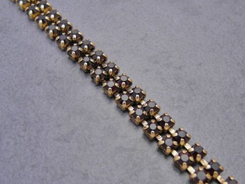 Strass Armband - verführerisch - granatrot - Strassschmuck - 19,5-21,5 cm