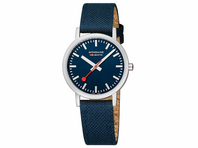 Mondaine Uhr Classic - A660.30314.40SBD - 36 mm - Ziffernblatt Ozeanblau