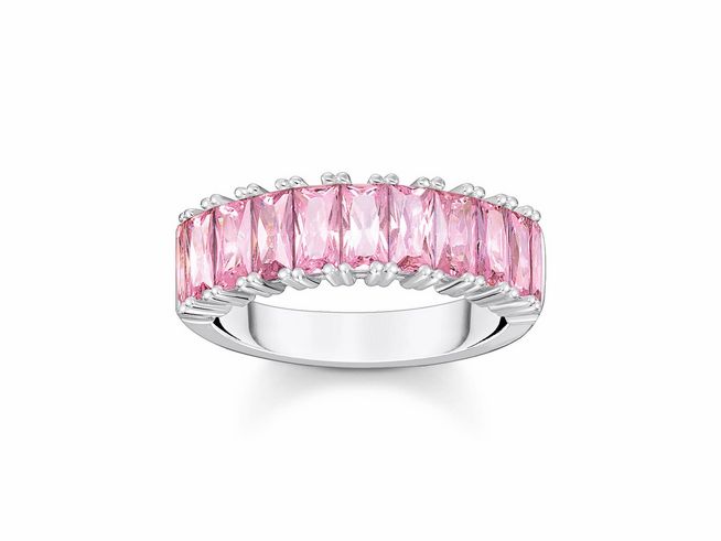 Thomas Sabo TR2366-051-9-58 Ring - Silber + Zirkonia - pink - Gr. 58